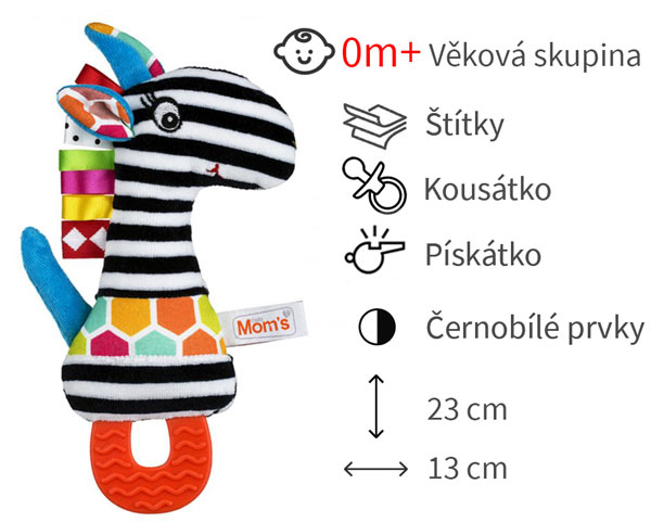 černobílé hračky pro miminka